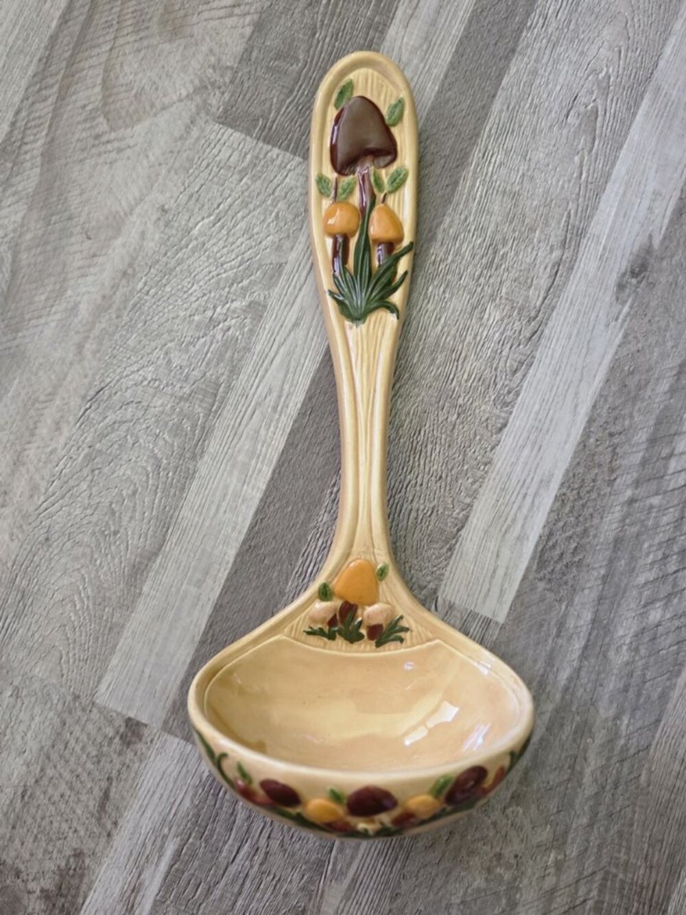 Arnel's 1970s Mushroom Ceramic Wall Ladle Cottagecore Kitchen Decor Boho - Picture 2 of 12